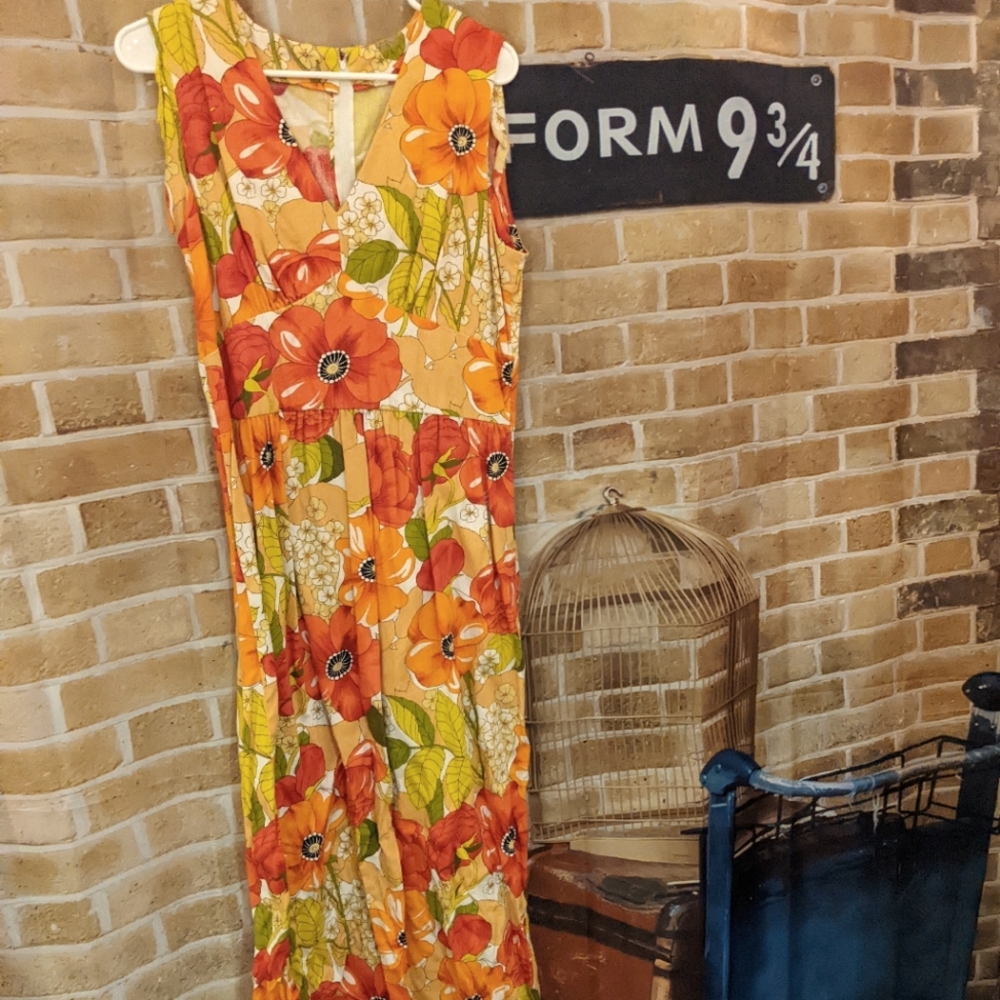 Vintage floral maxi dress